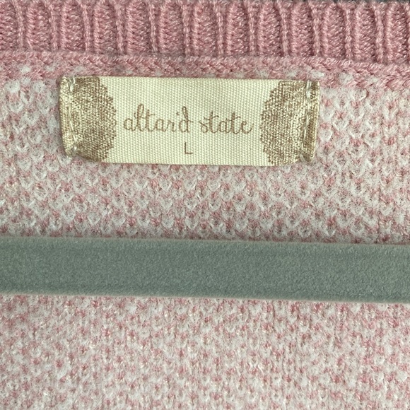 ALTAR’D State Pink Plaid Crop Sweater-Size L - Picture 2 of 5